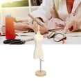 thumbnail image 1 of Mini Dress Model with Wooden Base for Sewing Display Photo Teaching Leg Split Pin Design, Simulates Female Body Types, 1 of 8