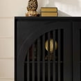 thumbnail image 6 of YINGYING Mid Century Modern Sideboard Buffet Cabinet with 2 Outlet Holes, Accent Cabinet, Coffee Bar Console Table with Storage for Living Room Entryway Hallway Kitchen, 6 of 8