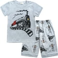 thumbnail image 1 of Little Hand Pyjama Garçon Tout-Petit 100 % Coton Été Pjs Tenue de Nuit d'Été Ensembles Courts 3T, 1 of 7
