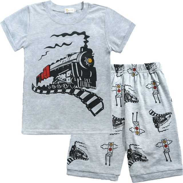 Little Hand Pyjama Garçon Tout-Petit 100 % Coton Été Pjs Tenue de Nuit d'Été Ensembles Courts 3T