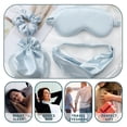thumbnail image 5 of Antifaz para dormir, suave venda para los ojos para dormir para mujeres, cubierta para sombra de ojos con gomas para el pelo de satén y diadema, regalo de boda, 5 of 5