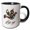 Black/White, variant on 3drose, Let Go - Motivational Inspiring Message with Floral Bird - Colorful Dove of Flowers Flying Free, 11oz Two-tone Red Mug