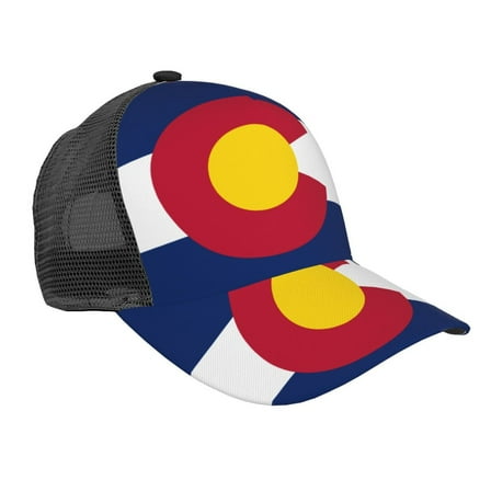 Flag Of Colorado Snapback Trucker Hats Baseball Caps Adjustable Mesh Back Ball Caps For Men Women