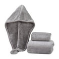 thumbnail image 2 of Bath Towel SetMicrofiber Towel Set3-Piece Bathroom Towel Collection Quick-Dry Absorbent for Gym Hotel Spa(Gray), 2 of 7