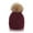 Auburn, variant on Female Students Fall And Winter Wool Cap, Wool Ball Plus Velvet Fashion Fashion Warm Knit Cap