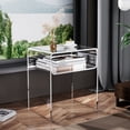thumbnail image 5 of solaround Clear Acrylic Side Table, Nightstand Bedside Table for Bedroom Living Room, 30 x 40 x 50 cm, Clear, 5 of 6
