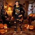 thumbnail image 5 of HTHLVMD Halloween Sleep Set, Long Sleeve Loungewear, Print Pjs, Top Bottom Sleepwear, Halloween Bow Ghost Pumpkin Floral Family Matching Pajamas Set, Long Sleeve Crew Neck 2 Piece Loungewear, XXL, 5 of 5