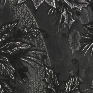 The Ribbon People Sheer Black Flocked Poinsettia Wired Craft Ribbon 2.5" x 20 Yards