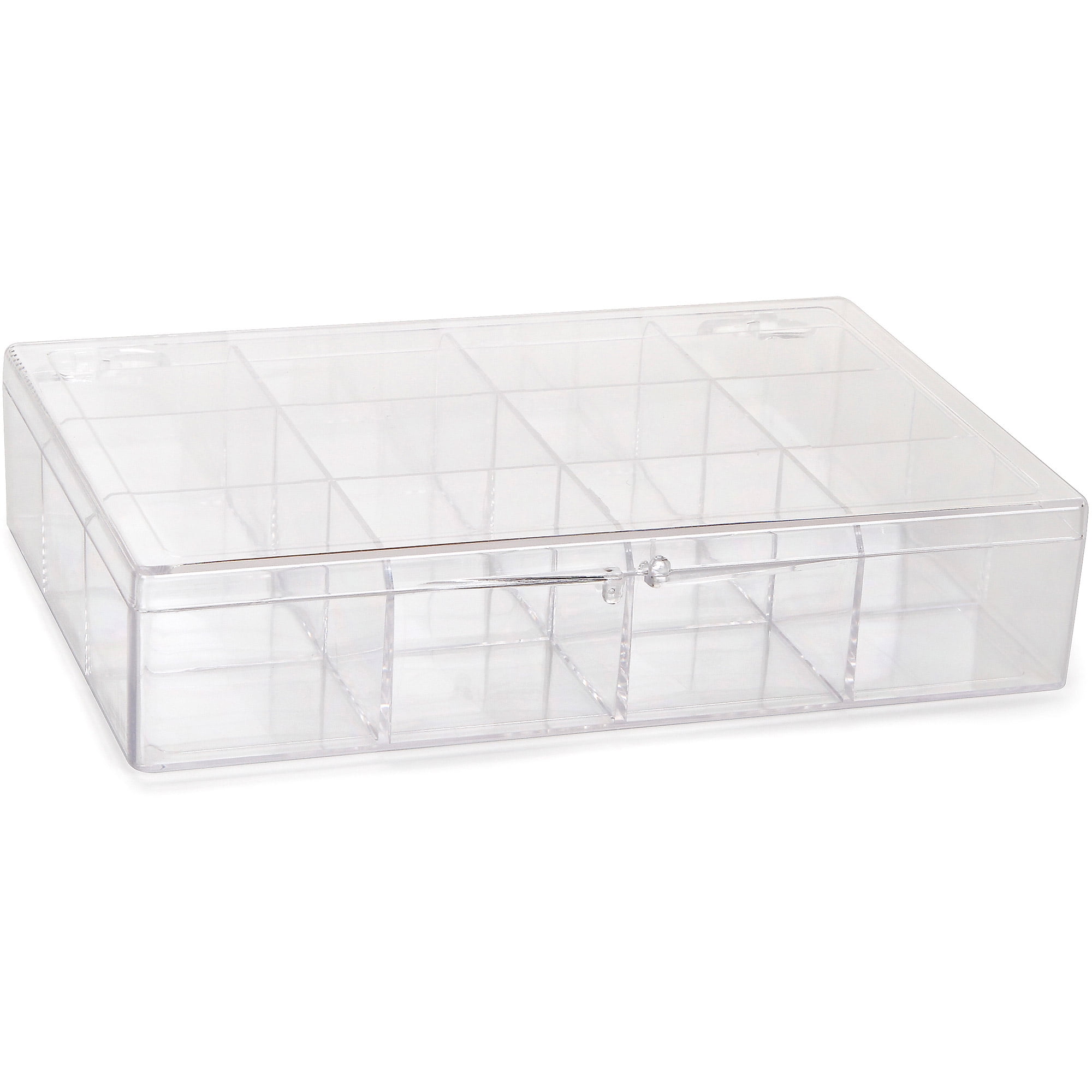 BENECREAT 6 Pack 4.9x4.4x0.43 Inches Rectangle Clear Plastic Bead Storage Containers Box Drawer Organizers with Lid for Beads Cards and Other Craft Accessories 