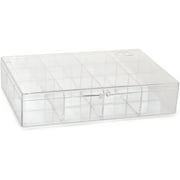 Darice 12 Compartment Clear Plastic Bead Box, 1 Each