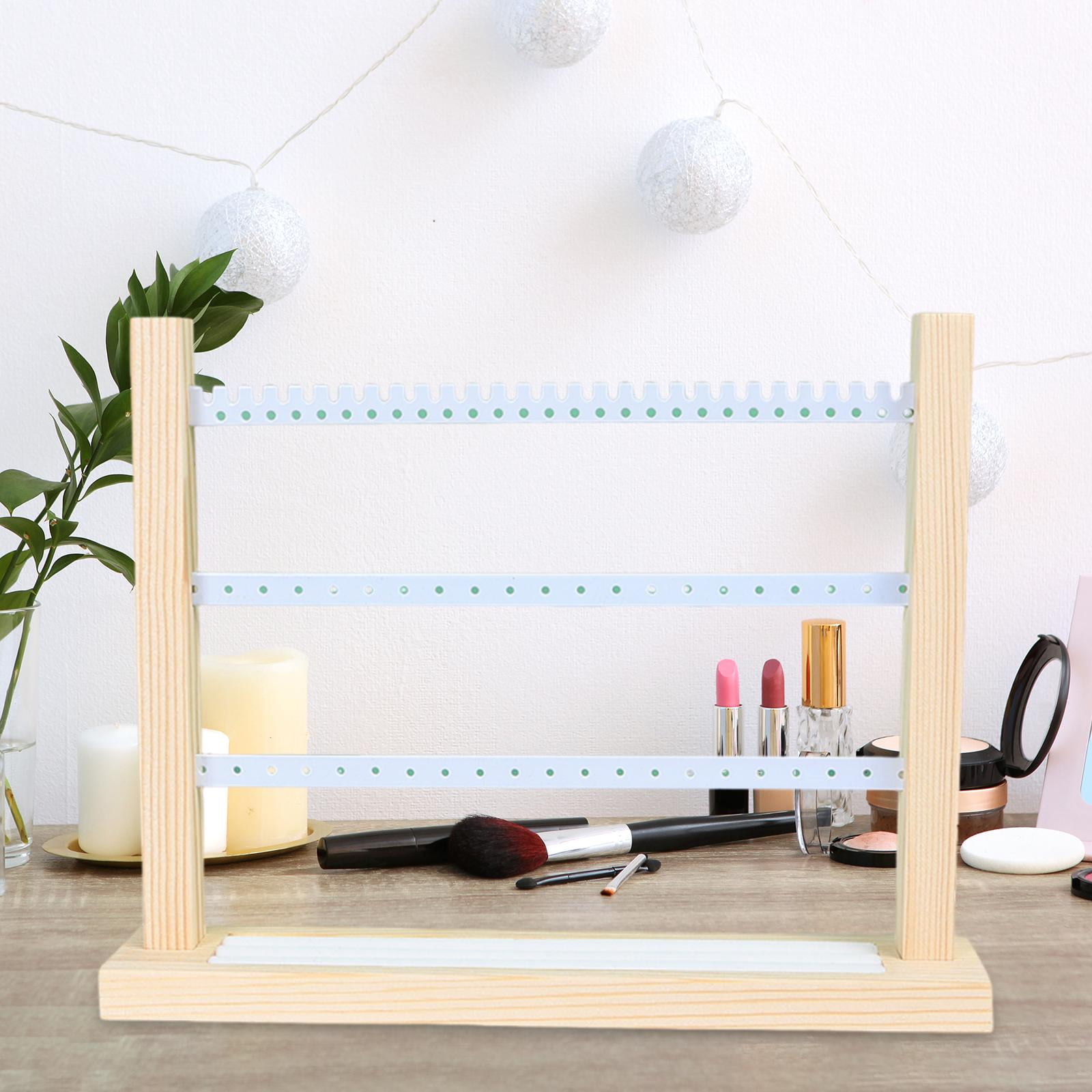 FVDPWYE Earring Display Stand Earring Holder Multifunctional 3 Layer Hanging Rack Jewelry Organizer for Tabletop Centerpiece Showcase White