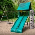 thumbnail image 3 of Lifetime Big Stuff Two-Slide Swing Set with Spider Swing Unisex Child´s, 2 Swings, Green/Tan, 3 of 16
