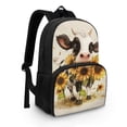 thumbnail image 3 of FOR U DESIGNS Adorable Backpack with Lunch Compartment, Kids Girls School Bag with Lunch Box, Cow Sunflowers Shoulder Bookbags Portable Students' Supplies, 3 of 7