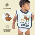 thumbnail image 5 of LazyOne Animal-Print Baby Bibs, Cute Baby Shower Gifts, One Size, Blue (Duck Duck Moose, ONE SIZE), 5 of 5