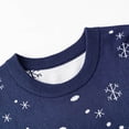 thumbnail image 5 of FRSASU Women's Christmas Sweater Reindeer Snowflake Tree Jacquard Long Sleeve Round Neck Knit Holiday Party Pullover Jumper Blue-C, 5 of 7