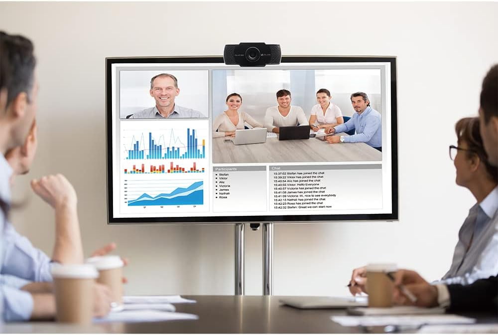 SLIDE INNOVATIONS 1080P HD Webcam, Computer Camera with Microphone, Mini Tripod & Privacy Lens