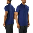 thumbnail image 4 of ToBeInStyle Men's Cotton Slim Fit Classic Polo T-Shirt - Navy - M, 4 of 6