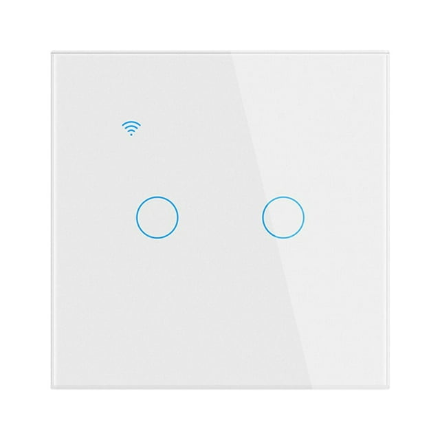 Tuya Interrupteur Lumineux Intelligent Wi‐Fi, Commande Tactile, Aucun Fil Neutre Requis, Gang 1234