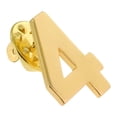 thumbnail image 2 of Gold Numerical Number Four # 4 Lapel Pin, 2 of 3