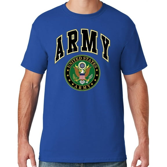 Mens US Army Seal T-shirt, 2XL Royal Blue