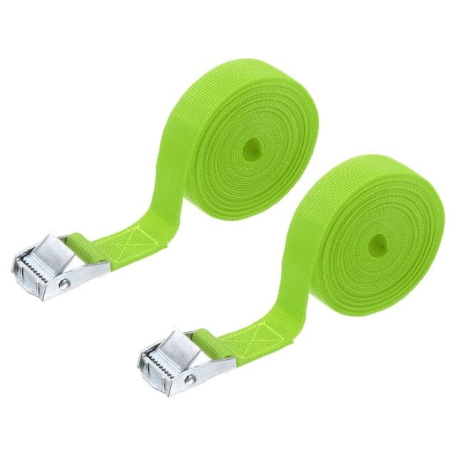 Uxcell 2pcs Straps Tie Downs 13.12 ft x 0.98" 551lb Safe Work Load, Light Green