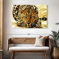 thumbnail image 3 of Elephant Stock Blue Eyed Jaguar Wall Art - Horizontal Canvas Wall Art - Living Room Wall Decor - Animal Canvas - Black And Brown Decor - 48" x 32", 3 of 8