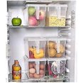 thumbnail image 4 of Contenedores de plástico ZHAOCHENG para almacenar alimentos con tapa refrigerador paquete de 4, 4 of 5