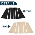 thumbnail image 3 of Unique Bargains 6 Pcs Door Pillar Window Trim for Toyota Sienna 2021-2023 Black, 3 of 8