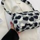 thumbnail image 4 of Bolso de hombro para mujer y niña, bolso con cremallera, bolso de compras con forma de corazón, bolso con asa superior (negro), 4 of 8