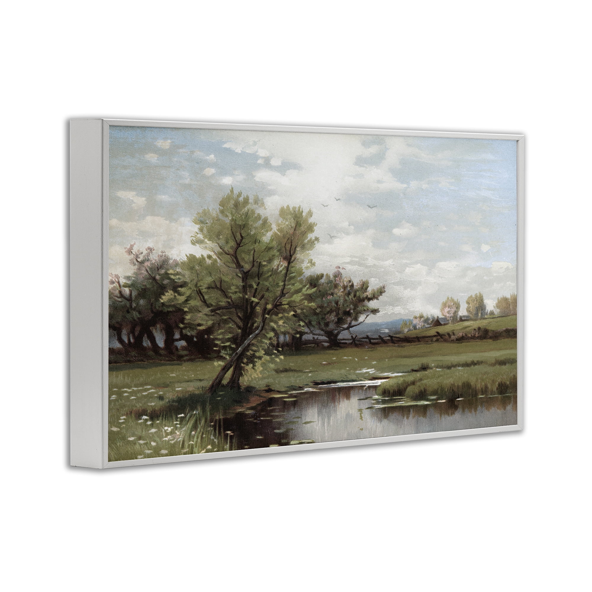 Stupell Industries Ecstatic Spring Landscape White Framed Giclee Art, design by Lula Bijoux & co.