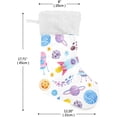 thumbnail image 2 of Coolnut 17.7 Inch Christmas Stockings, 2 PCS Cute Space Print Presonalized Large Stocking Sock for Family Holiday Xmas Party Decorations, 2 of 7