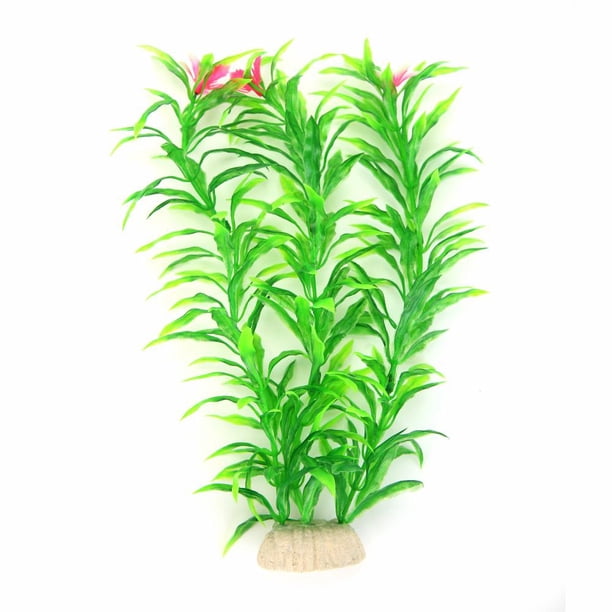 Adornos De Simulación Simulación de plástico agua hierba falsa planta subacuática acuario decoración (verde) Tmvgtek Libre de BPA