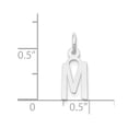 thumbnail image 4 of Diamond2Deal 14K Pendentif Initiale Lettre m en Or Blanc Incliné Petit pour Femmes, 4 of 6