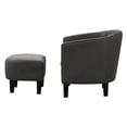 thumbnail image 5 of Convenience Concepts Take a Seat Roosevelt Accent Chair with Ottoman, Dark Gray Microfiber, 5 of 9