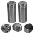 thumbnail image 5 of 2 tarros de especias de cocina, dispensador de condimentos de metal, salero y pimentero portátil pequeño., 5 of 5