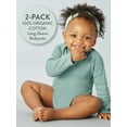 thumbnail image 2 of Honest Baby Clothing Baby Boy or Girl Gender Neutral Organic Cotton Long Sleeve Bodysuit and Side Snap Long Sleeve Bodysuit, 2 Piece (Preemie-9 Months), 2 of 8