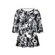 thumbnail image 4 of Camiseta de Cuello Redondo de Manga 3/4 de Impresión Casual de la Moda para las Mujeres Tamaño Más Suelto para las Mujeres, 4 of 6