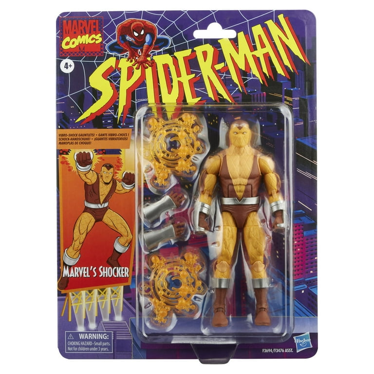 Marvel Legends Series Retro Spider-Man, Marvel's Shocker Action Marvel Legends Series Retro Spider-Man, Marvel's Shocker Action