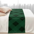 thumbnail image 3 of Bed Runner Scarf for Twin Size Bed, Christmas Beds Scarf Throws for Foot of Bedding, Retro Farmhouse Green Black Buffalo Plaid Decorative Beds Runners for Bedroom Guestroom, 71"x20", 3 of 8