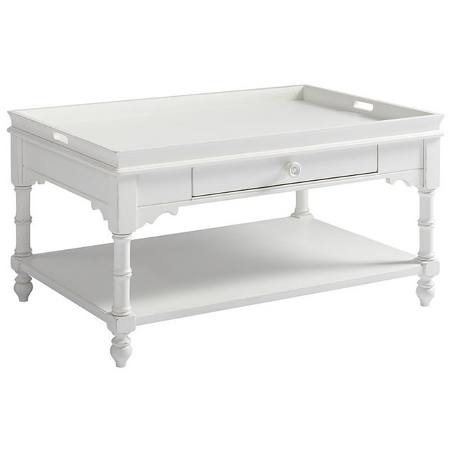 Universal Furniture Table Basse de Rangement pour Bungalows en Oléandre Blanc