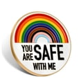 thumbnail image 2 of Pins «You Are Safes with Me» Broche arcoíris Pin esmaltado para solapa Pins esmaltados para enfermeras, médicos y estudiantes Pin broche para gorras, mochilas, insignias, joyería, regalo, 2 of 8