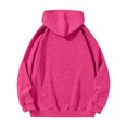 thumbnail image 6 of Havenx Distressed Washed Hoodies Pullover for Men Long Sleeve Hoodie with Pockets Hooded Pullover Tops Fall Winter Fashion Loose Basic Comfy Casual Streetwear,Hot Pink M, 6 of 6