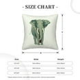 thumbnail image 4 of Square Throw Pillow Covers with Core, Cartoon Walking Elephant Pillows for Sofa Beds, 18" x 18" Multicolor, 4 of 9