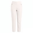 thumbnail image 4 of Cagogo Women's High Waisted Ankle Pants Plus Size with Pockets Wide Leg Elegant Office Trousers Casual Summer Work Trousers, White 3XL, 4 of 6