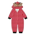 thumbnail image 2 of jsaierl Matching Family Christmas Pajamas Set Hoodie Onesies Reindeer Jumpsuit Romper Holiday Pjs One Piece Hooded Sleepwear, 2 of 6