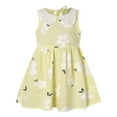 thumbnail image 2 of UTTOASFAY Baby Girls Dress Toddler Kids Baby Girls Sleeveless Doll Collar Vest Dress Princess Dress Yellow 12-18 Months, 2 of 7