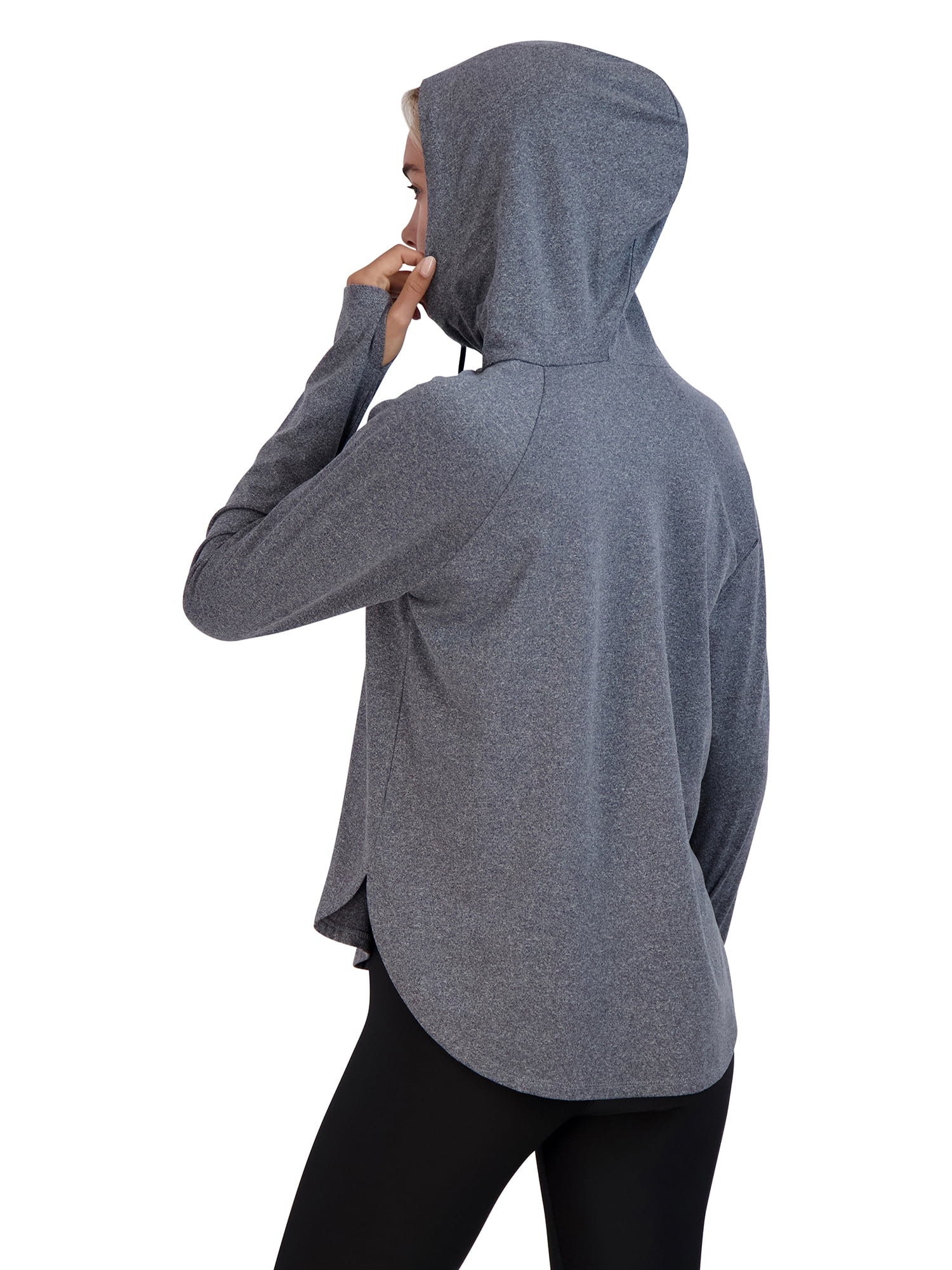 BCBG Paris Women's Melange High-Low Hoodie
