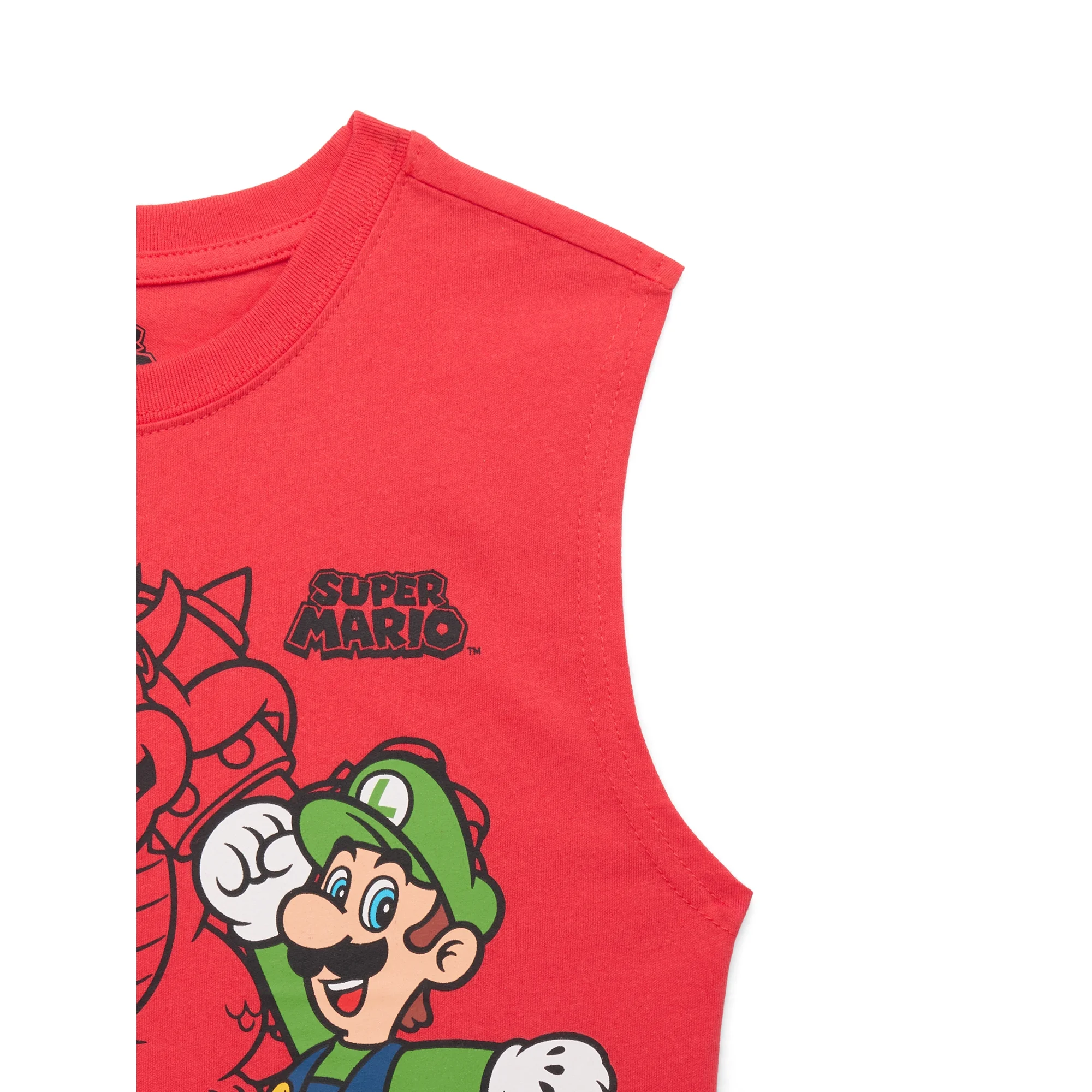 Super Mario Boys Fashion Muscle Graphic Tank, Sizes 4-18