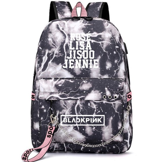 New Backpack Chain Bag Peripheral Backpack Sports Bag Student Schoolbag Candy Color Bright Color Bag usb Charging Bag