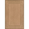 thumbnail image 3 of Unique Loom Outdoor Border Collection Area Rug - Multi Border (5' 3" x 8' Rectangle Tan/Light Brown), 3 of 7